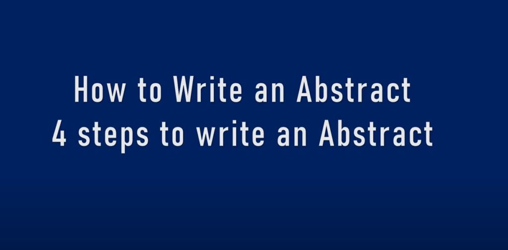 How to write an abstract for a research paper?