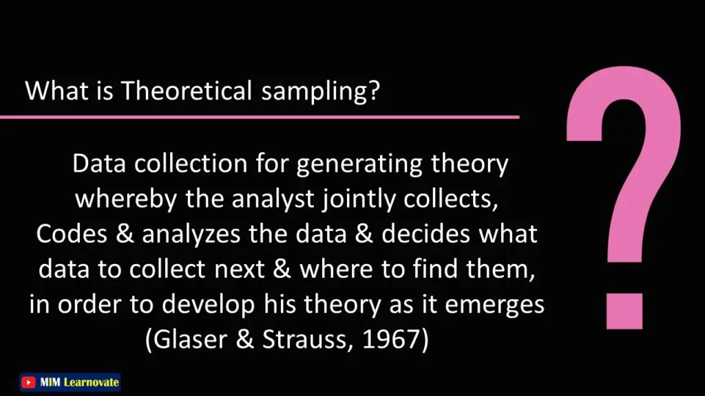 Theoretical Sampling
Grounded Theory Research: Example and PDF