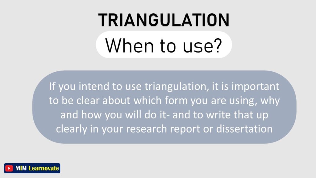 When to use triangulation ?