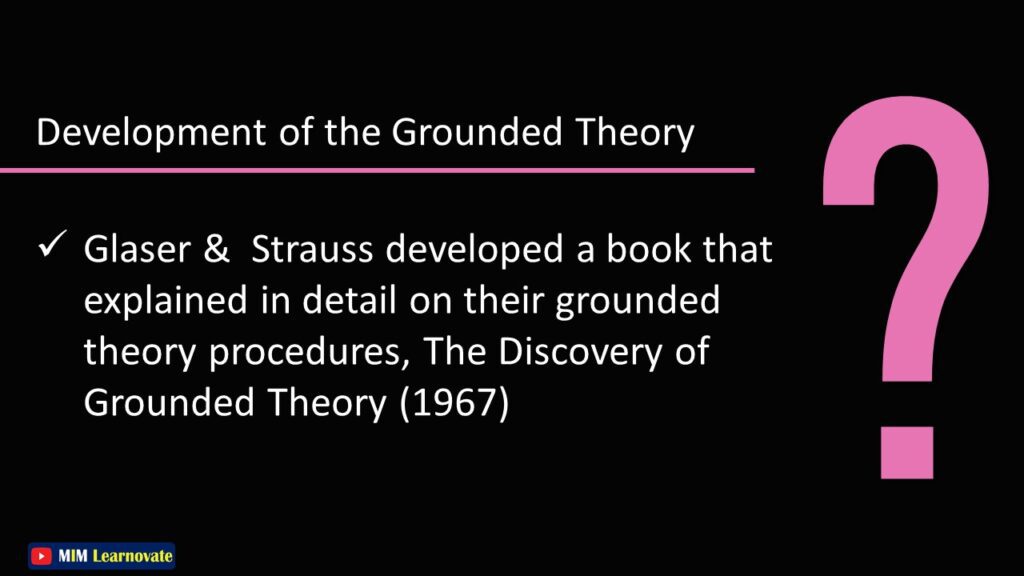 Development of the Grounded Theory
Grounded Theory Research: Example and PDF