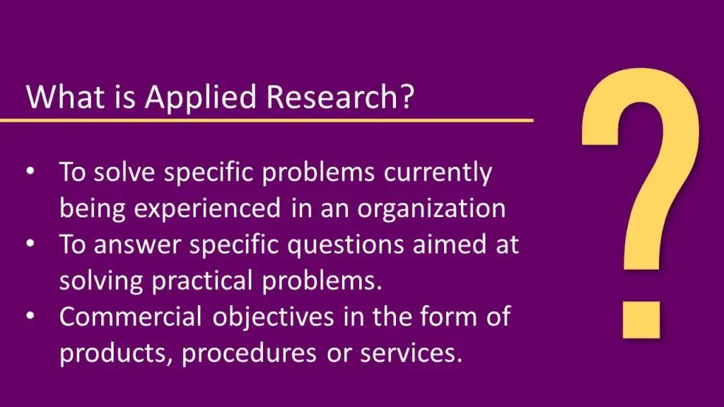 What is Applied Research?