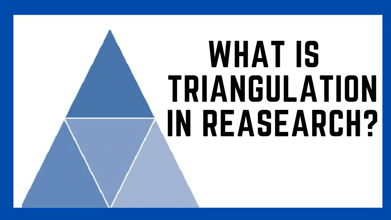 Triangulation – cross checking research findings