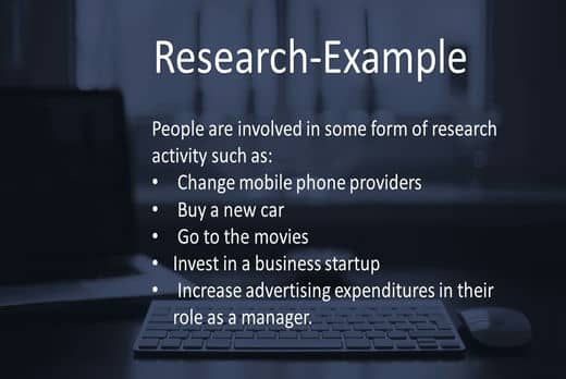 Example of Research. Types of Business Research