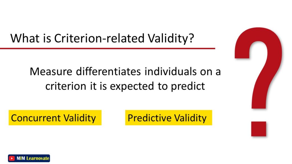  Criterion-related Validity Types of Validity PPT