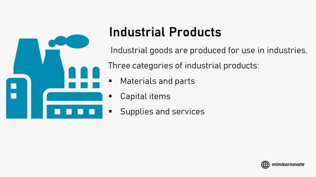 Industrial Products, materials and parts, capital items, supplies and services, power point slide, ppt