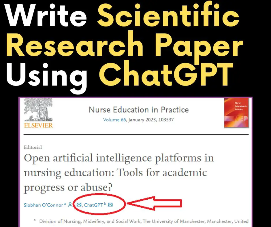Write Scientific Research Paper Using ChatGPT