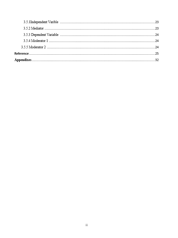 Table Of Contents.

Format Of writing synopsis PDF