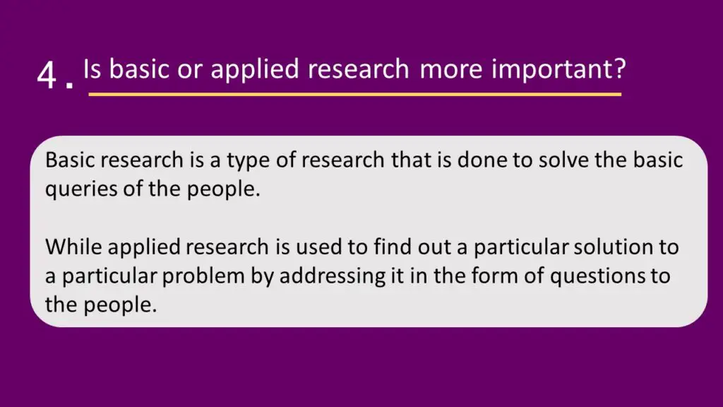 Is basic or applied research more important ?