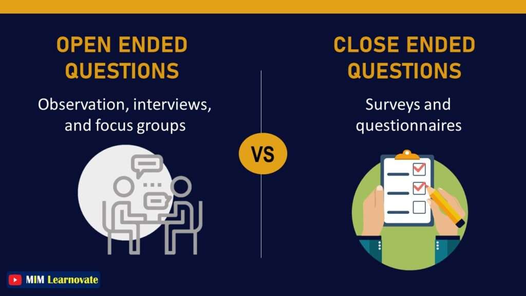 Closed-ended vs Open-ended  questions