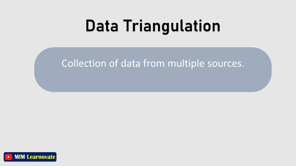 Data triangulation 