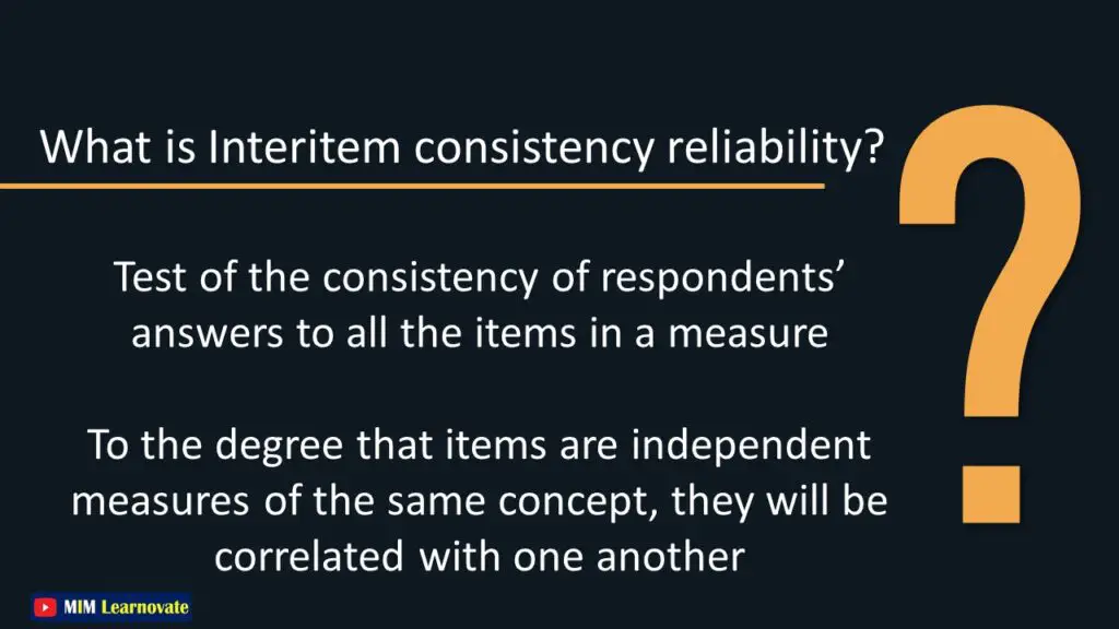 Interitem Consistency Reliability PPT.
types of reliability ppt 