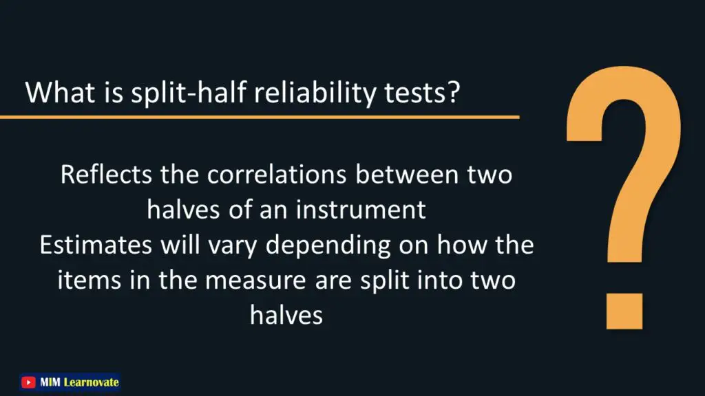 Split-half Reliability Test. PPT
types of reliability ppt.