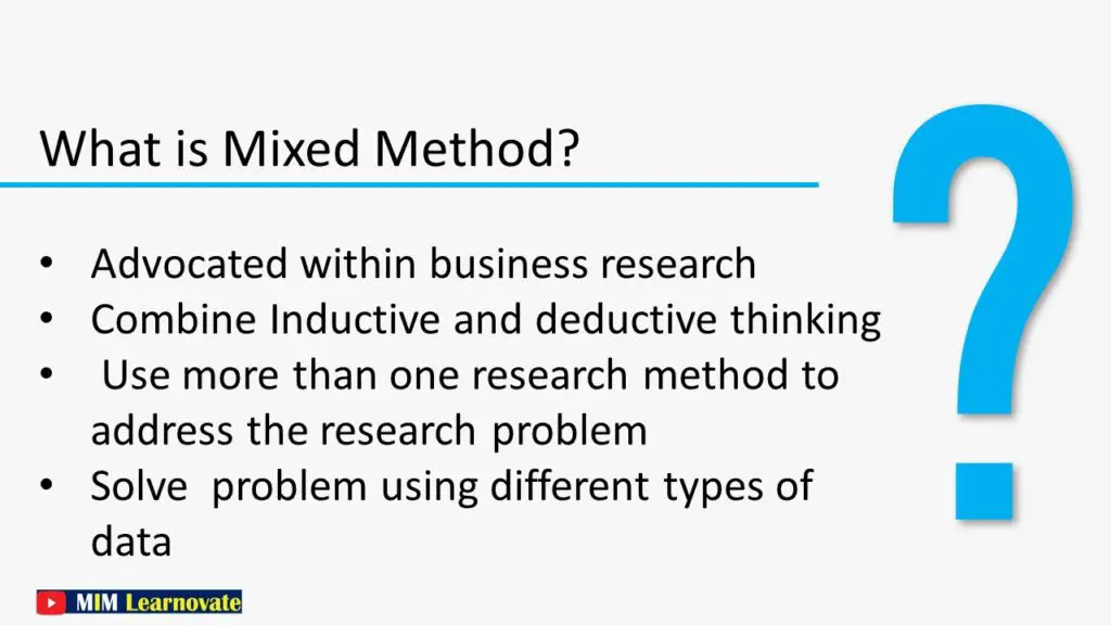mixed method type of research