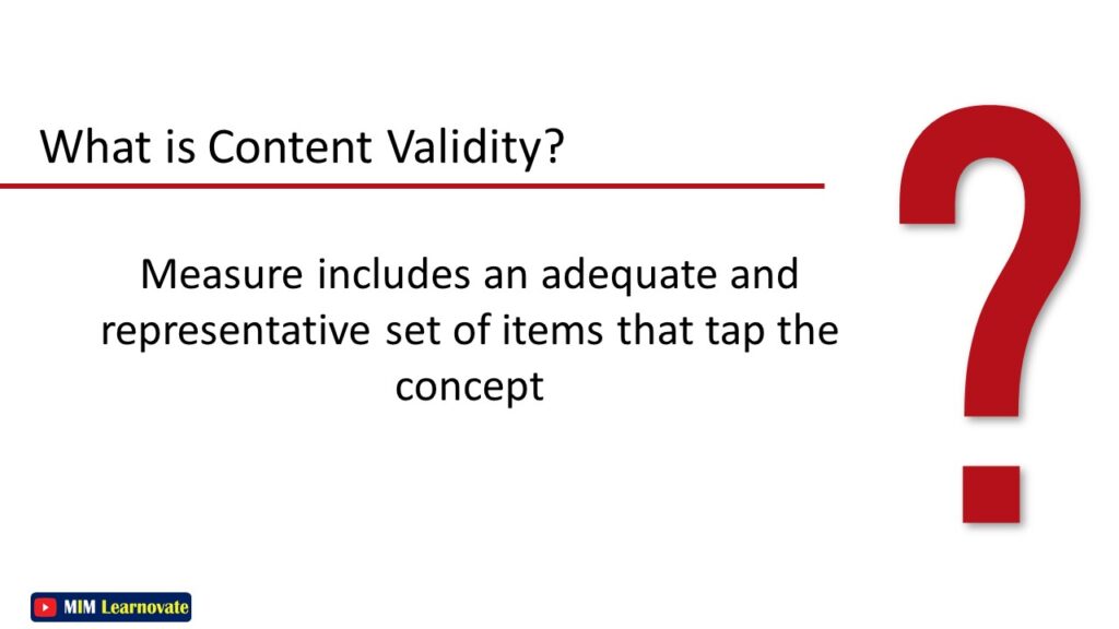Content Validity Types of Validity PPT