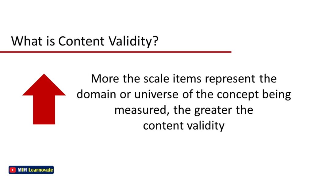 Content Validity Types of Validity PPT