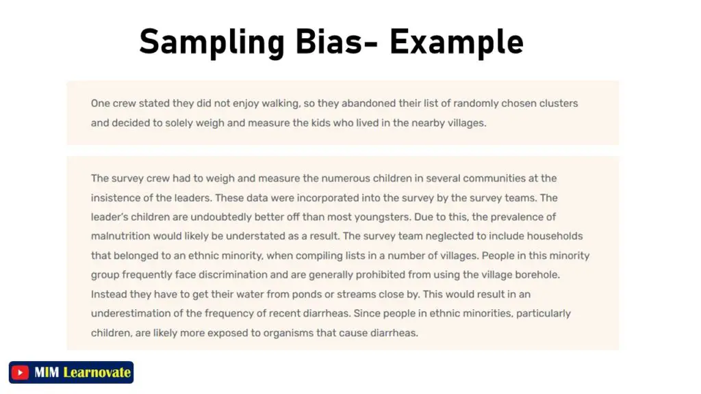 Examples of Sampling Bias 