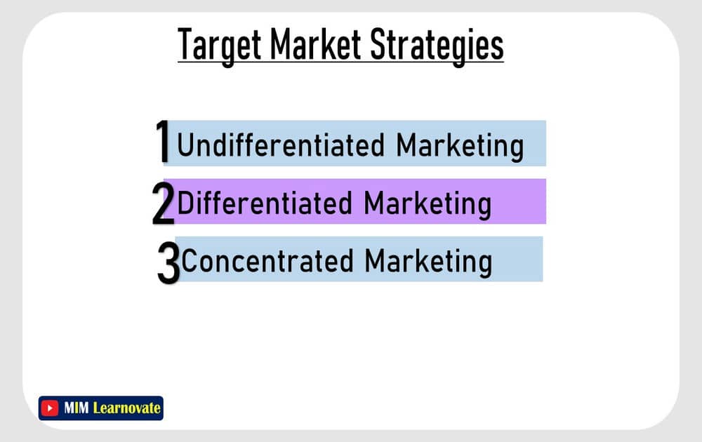 Target Market Strategies | Undifferentiated, Differentiated, Concentrated Marketing 