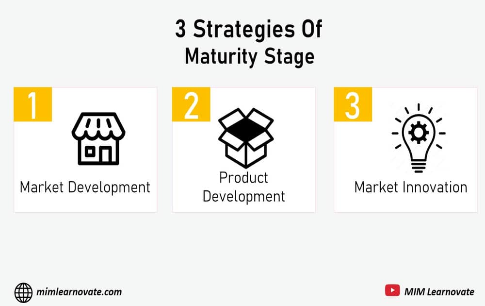 3 Strategies of Maturity Stage of product life cycle, power point slide, ppt