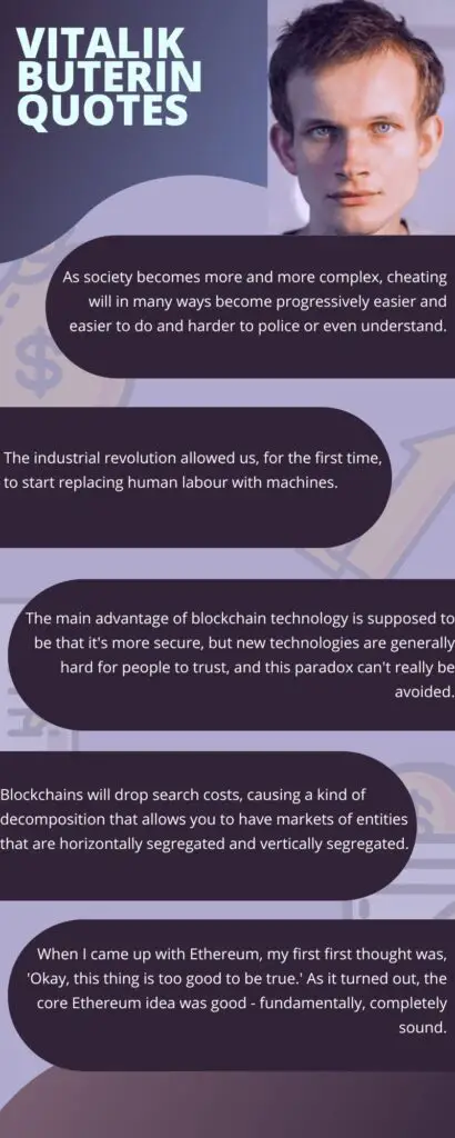 Vitalik Buterin's Quotes.
Vitalik Buterin'
Blockchain quotes. Cryptocurrency.
Ethereum.

