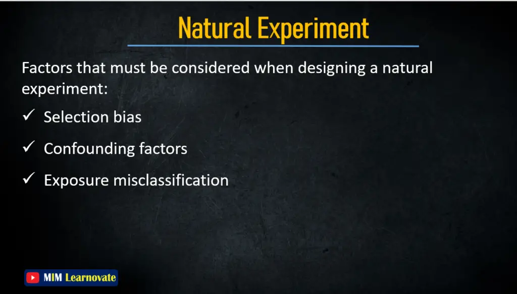  factors that must be considered when designing a natural experiment PPT