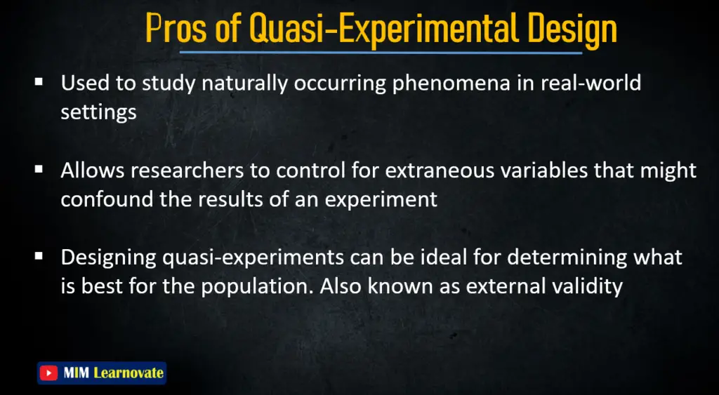 Pros of Quasi-Experimental Design PPT