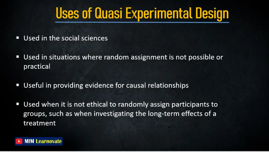 Uses of Quasi-Experimental Design PPT