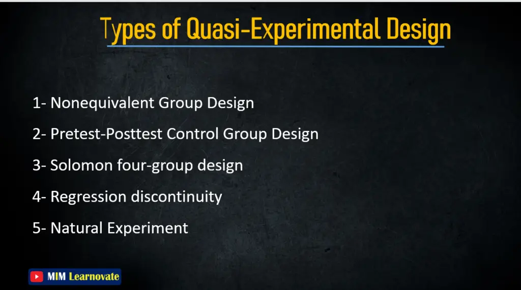 Types of Quasi-Experimental Design PPT
