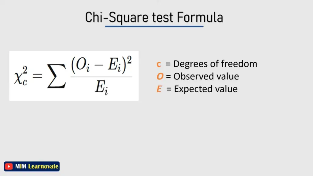 The chi-square formula