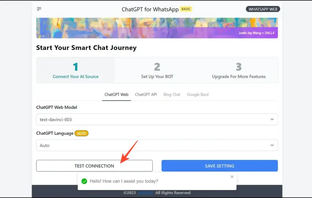 Method 5 – ChatGPT on WhatsApp Web
