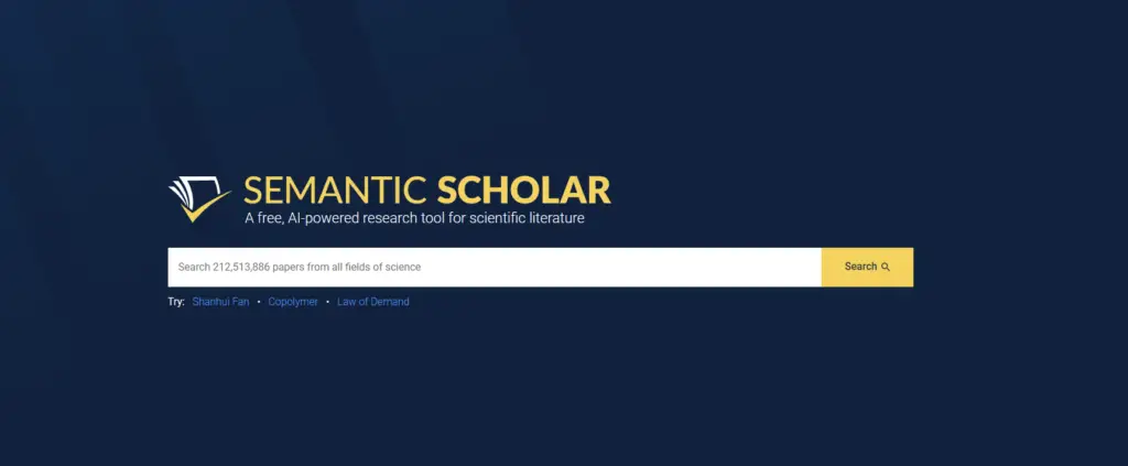 8- Best AI Tool for Academic Search: Semantic Scholar