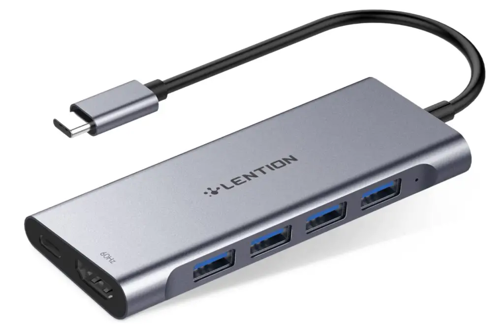 Best Budget USB-C Hub with 4K/60 Output: Lention USB-C Hub with 4K Output (CB-C35sH) 
