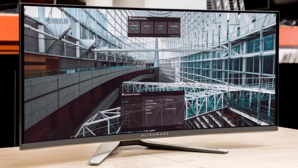 Dell Alienware AW3423DW Best Ultra-wide Gaming Monitors compatible with Nvidia RTX