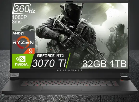 Gaming laptops with AMD Ryzen and Nvidia RTX. Alienware m17 R5 